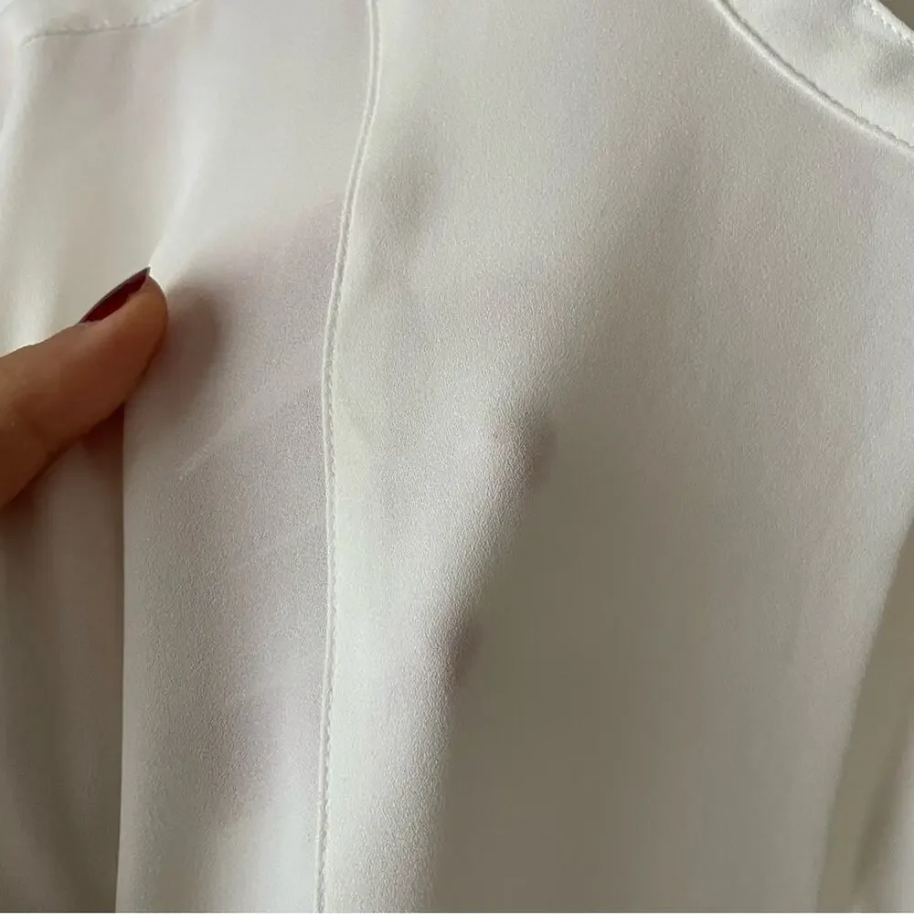 J. Crew sheer white